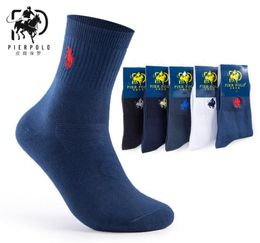 High Quality Fashion 5 Pairslot Brand PIER POLO Casual Cotton Socks Businesss Socks Embroidery Men039 Manufacturer Whole3276679