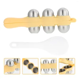 Dinnerware Sets Rice Ball Mould Silicone Moulds Making Tool Bento Gift Kit Stainless Steel Maker Child