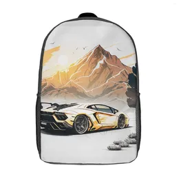 Backpack Luxury Sports Car Mountain Sun Fun Backpacks Women Travel Large High School Bags Designer Rucksack