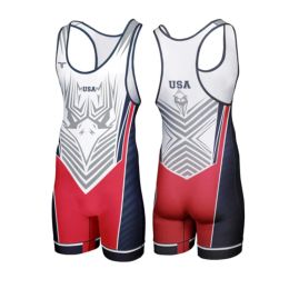 Sets Summer USA Team Professional Men's Sleeveless Wrestling Singlets Race Suit Boxing Power Weight Lifting Bodysuit Gym Fitness Sets