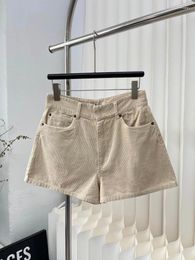 Women's Shorts Dongdaun High-waisted Corduroy Bm Heavy Water System Retro Five Quarter Pants Casual Everything