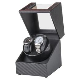 Watch Winders For Automatic Watches Usb Power Used Globally Mute Mabuchi Motor Mechanical Watch Rotate Stand Box Carbon Fibre 240412