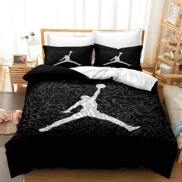 sets Popular Basketball Sports Patterns Comforter Bedding Set,Duvet Cover Bed Set Quilt Cover Pillowcase,King Queen Size Bedding Set