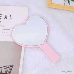 Mirrors Heart Shaped Mirror Handheld Makeup Mirror Spa Salon Makeup With Handle Hand Mirror Cosmetic Mirror Compact Mirrors For Women