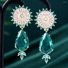 Dangle Earrings Soramoore Original Luxury Gorgeous Big Drop For Women Fine Bridal Wedding Party Top Shiny Jewelry High Quality