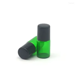 Storage Bottles 100pcs Mini 2ml Roller Glass Bottle Refillable Essential Oil Perfume Sample Roll-on Green