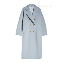 Designer Coats Cashmere Coats Luxury Coats MAX Maras Womens Wear Black Classic Casual Warm Wool Blended Long Wool Coat