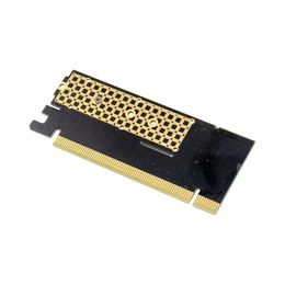 2024 M2 NVMe SSD NGFF to PCIE 30 X16 Adapter with Aluminium Alloy Shell and LED Expansion Ideal for High-Speed Computer Interface Connection