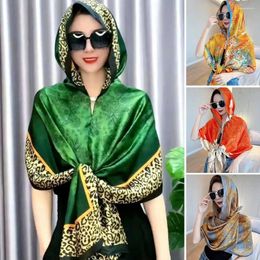 Scarves Sun-Resistant Muslim Turban Fashion With Buckle Breathable Headscarf Soft Sunblock Hooded Shawl Women