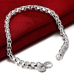 Charm Bracelets 925 Sterling Silver Bracelets Necklace Round Box Chain For Woman Men Charm Classic Wedding Party Christmas Gift Fashion Jewellery