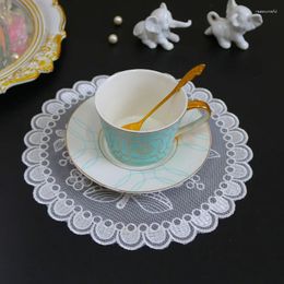 Table Cloth Round Flower Mesh Embroidery Cover Wedding Tablecloth Kitchen Christmas Decoration And Accessories