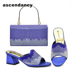 Dress Shoes 2024 And Bags Set For Women Rhinestone Shoe Bag Party In Nigerian Designer Luxury
