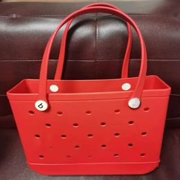 Women Designer Eva Bogg Bag Beach Bags Luxury Hole Tote Large Shopping Fashion Plastic Basket Lady Storage Washable Beach Silicone Bog P 2649