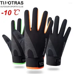 Cycling Gloves Anti-Slip TouchScreen Bike Sports Shockproof Mountain Road Full Finger Breathable Glove For Men Woman