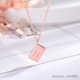 Pendant Necklaces Envelope Locket Necklace with Gold Rose Gold Silver Color Love you Secret Hidden Message Pendant Necklace Gift Jewelry