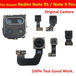 Cables Original Front Back Camera For Xiaomi Redmi Note 9S 9 Pro Rear Selfie Facing Camera Module Flex Cable Replacement Spare Parts