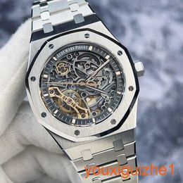 AP Timeless Wrist Watch Royal Oak Series 15407ST Hollow Dial 41mm Double Swing Rare Excellent Automatic Mechanical Mens Watch