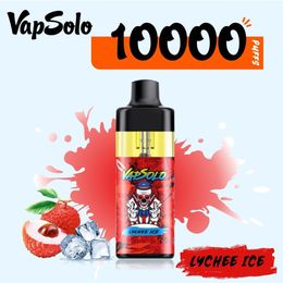 Vapsolo 10k Puffs Vape Bar Disposable Vaper Puffs 2% 5% E Cigarettes Vapes 20ml Pod 650mAh Rechargeable Battery Pen Kit Tornado Puff 10000