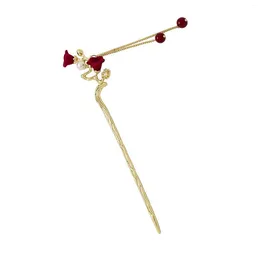 Hair Clips Chinese Style Stick Hairpin Retro Fork Tassel Pendant Accessories For Hanfu Cosplay Costume