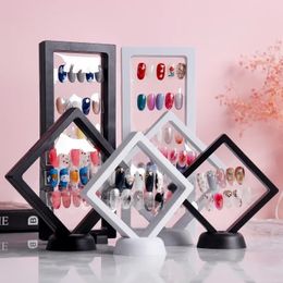 1 Pcs White/Black Nail Tips Display Stand Holder Acrylic With PET Membrane Nails Deigns Showing Board Manicure Nail Art Tools
