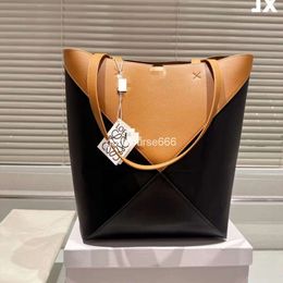 Loe Puzzle Fold Girl Bags Designer Bag Spain Lady Tote Family Women's Series Colour Handbag Light Luxury Fashion Shoulder Geometric Totes Handbags