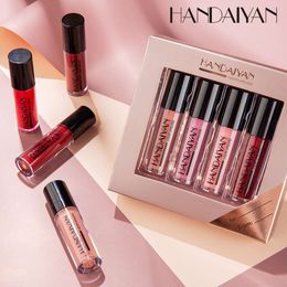 HANDAIYAN 4 PCS Liquid Matte Lipsticks Set Free Shipping Lip Gloss Non Stick Cup Waterproof Korean Cosmetics Makeup for Women