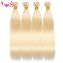 Wigs Wigs 613 Straight Bundles Brazilian Straight Hair 1/3/4 Bundles 100% Human Hair Weave Blonde Bundles 100g/Piece Remy Hair