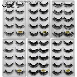 False Eyelashes 5 pairs of mink skin eye mask 3D artificial thick MakeupEyelash dramatic natural volume soft G800 Q240425