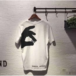 Offs Office Shirt Men's T-Shirts Summer Finger Printing Loose Casual Short Sleeve T-Shirt For Men And Women Printed Letter Tshirt 520