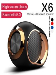 X6 Wireless Bluetooth Shower Speaker HiFi Stereo Sound Waterproof Bass Speaker Music Surround Soundbar FM TWS SD AUX Speakers2645324