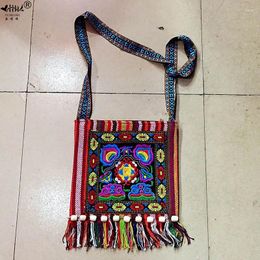 Bag Beads Bohemian Embroidery Flower Bags Fringe Women Shoulder Crossbody Vintage Tassel Hippie Women's Handbags