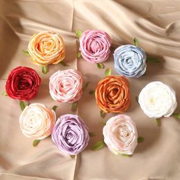 Decorative Flowers 10pcs/set Simulation Rose Head Imperial Concubine Wedding Shop Flower Wall DIY Dining Table Artificial