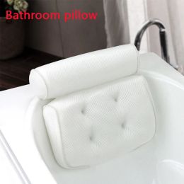 Pillow 3D Mesh Bath Pillow Soft With NonSlip Suction Cups SPA Headrest Bathtub Pillow Backrest Cup Neck Cushion Jacuzzi Accessories