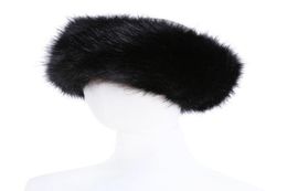 10 Colours Womens Faux Fur Headband Luxury Adjustable Winter warm Black White Nature Girls Fur Earwarmer Earmuff Hats For Women1560941