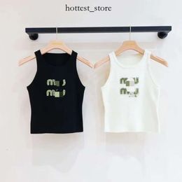 Mumuis Womens Top Quality T-shirt Designer Women Sexy Halter Tee Party Fashion Crop Luxury Embroidered T Shirt Spring Summer Miui Backless Summer 24ss Mui Mui Top 286