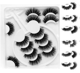 7 Pairs Fluffy Faux Mink Eyelashes Soft Thick Multilayer False Eyelash Reusable Cruelty Cross Violin Tray 8D Fake Eye Lashes5728575