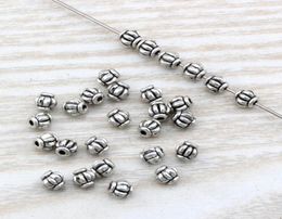 500Pcs lots Antique silver zinc Alloy lantern Spacer Bead 4mm For Jewellery Making Bracelet Necklace DIY Accessories D24124012