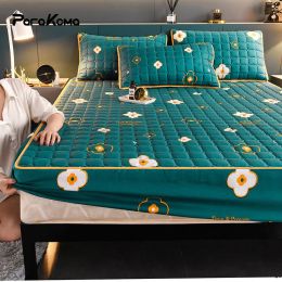 sets Polyester Fibre Cartoon Print Bed Sheet, Bedding Fitted Sheet, Bedspread Mattress Cover with Elastic Band Bedroom Bed Set