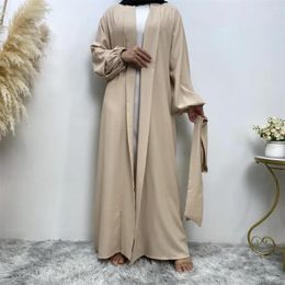 Ethnic Clothing Women Abaya Dubai Muslim Dress Robe Cardigan For Stretch Cuff Clothes Femme Caftan Islam Vestido