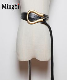 Designers Women Fashion Belts High Quality Ladies Big Horseshoe Buckle Leather Double Tassel Waist Belt For Coats5884228