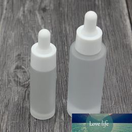 Classic 15ml 30ml frosted clear glass dropper bottle eye essential oil serum glass bottle with white dropper4629122