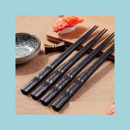 Alloy 1pair Nonslip Chopsticks Japanese Sushi Food Sticks Chop Chinese Gift Palillos Japoneses Reusable 18oct Drop Delive Dhfj8