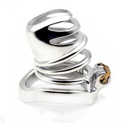 304 Stainless Steel Cage Metal Cock Ring Cock Cage Device Adult Game Sex Toys For Men Penis Ring Lock Cb60003986550