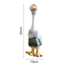 Garden Decorations Fashion Duck Figurine Resin Cute Animal Statue Lovely Realistic Sculpture For Porch