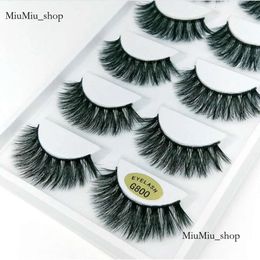 3D Reusable False 100% Real Siberian Hair Strip Fake Eyelash Makeup Long Individual Eyelashes Mink Lashes Extension 481