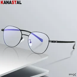 Sunglasses Men Blue Light Blocking Prescription Reading Glasses Women CR39 Optics Lenses Myopia Presbyopic Eyewear Metal Eyeglasses Frame