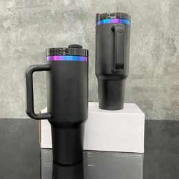 wholesale bulk large capacity powder coated ombre H2.0 40oz Chroma quencher tumbler blue purple gradient 40oz travel mugs for laser engrave,sold by case