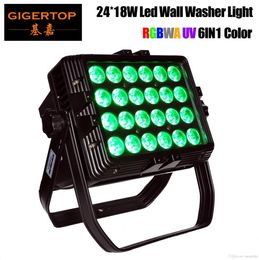 Gigertop TPW2418 24 x 18W RGBWA UV 6IN1 Square Shape Led Wall Washer Light Tyanshine Leds 24pcs High Power Waterproof IP65 Rate8448054