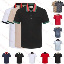 designer polo shirt mens polo shirt summer stripe t shirt men luxury polos Casual Mens TShirt Letter Print Fashion High Street Man Tee Cottom Clothing Tees