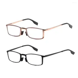 Sunglasses Spring Hinge Metal Frame With Portable Pen Clip Case Mini Reading Glasses Readers Eyeglasses Blue Light Blocking